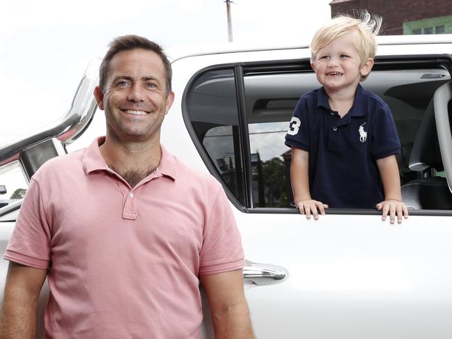 Toyota HiLux customer Matthew Campbell with his children Finn, 2, and Hattie, 4, at Canterbury Toyota. New car sales statistics show there is no end in sight to AustraliaÃ¢â¬â¢s love of utes. The Toyota HiLux continued its run at the top of the sales charts in 2020 as Australians drink up its macho image and promise of adventure. Picture: Jonathan Ng