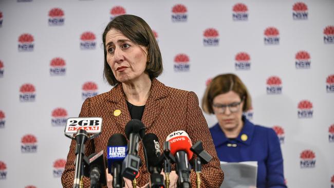 NSW Premier Gladys Berejiklian and Chief Health Officer Kerry Chant. Picture: Flavio Brancaleone