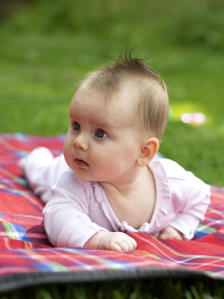 Blankets are a great thing to keep in the bottom of the pram and by the backdoor so you always have an instant safe place to sit on the grass. Picture: iStock