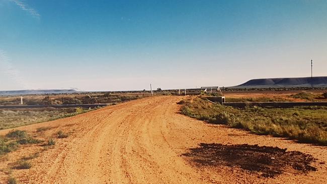 A search location at Tent Hill, north of Port Augusta for murder victim Annabel Strzelecki. Picture: SAPOL