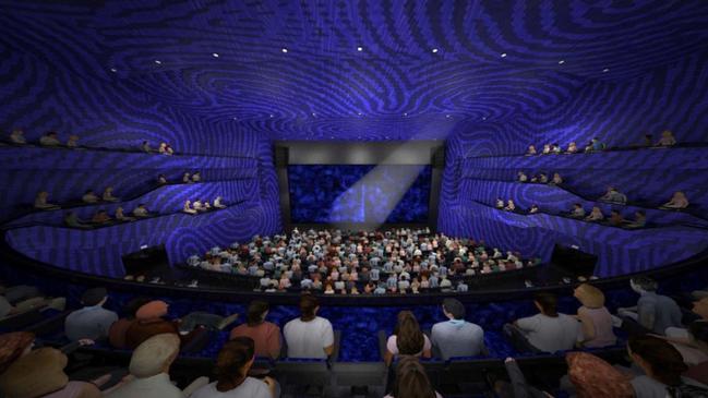 Designs showing potential Lyric theatre, big enough for 1800 fans at HOTA on the Gold Coast.