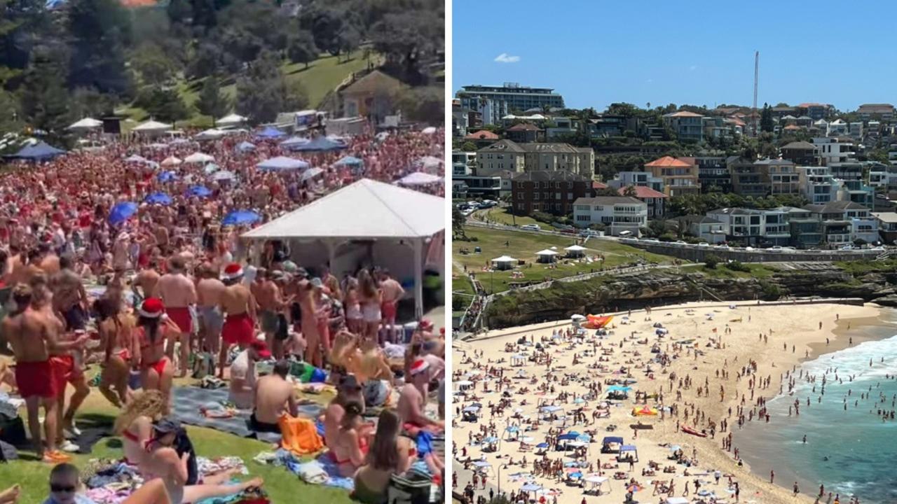 Wild scenes at Christmas Day beach bash