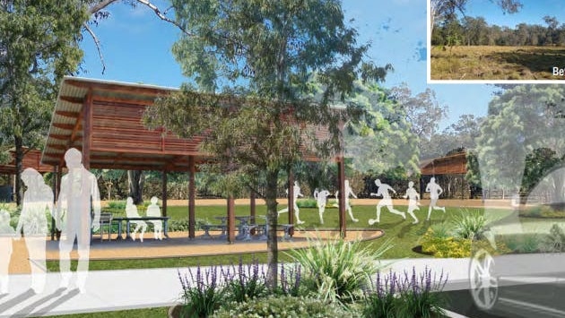 An artist's impression of facilities at the proposed Redlands Coast Sports Precinct, the masterplan for which was approved by the council today.