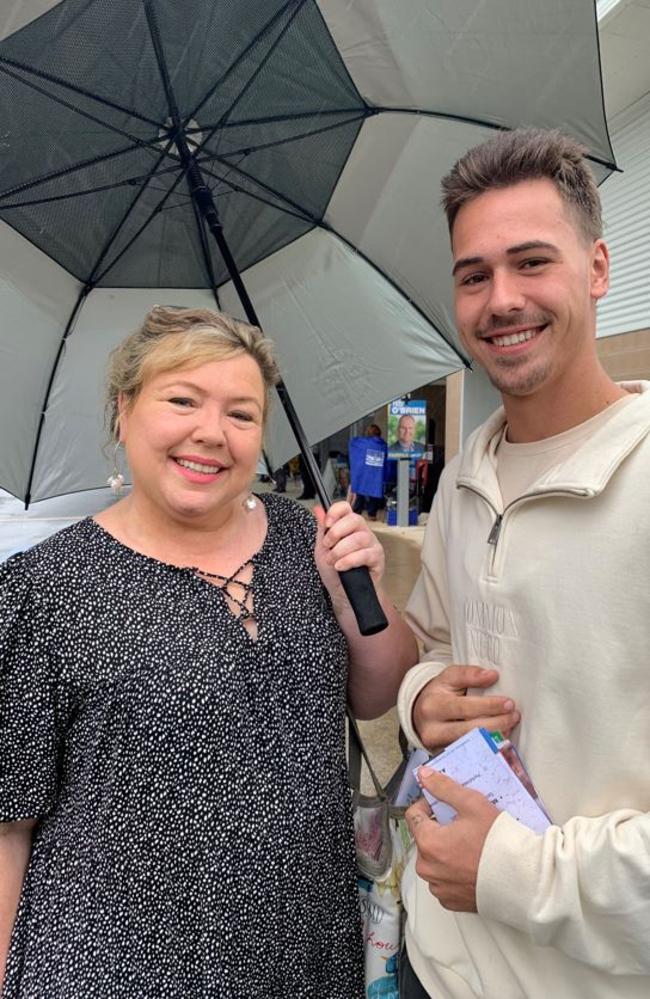 Brightwater residents Justine and Josh Bennett voting for the first time after becoming Australian citizens. Picture: Aisling Brennan