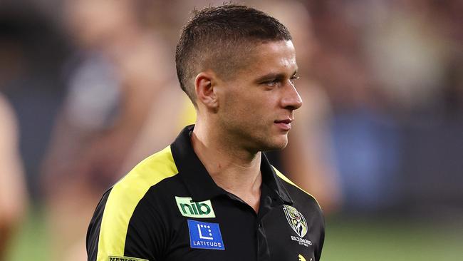 MELBOURNE.  18/03/2022.   AFL. Round 1.  Carlton vs Richmond at the MCG.  Richmonds Dion Prestia   at 3\\4 time  . Photo by Michael Klein