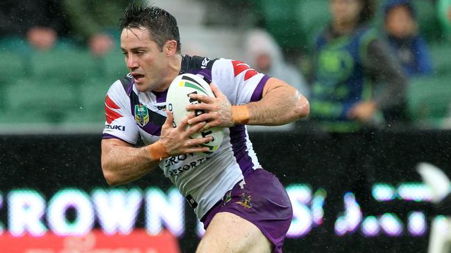 Cooper Cronk of the Storm during the Round 11 NRL match between the South Sydney Rabbitohs and the Melbourne Storm at NIB Stadium in Perth, Sunday, May 21, 2017. (AAP Image/Richard Wainwright) NO ARCHIVING, EDITORIAL USE ONLY