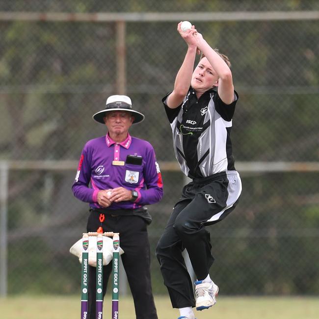 Tasman Davidson in full flight for Charlestown. Picture: Sue Graham