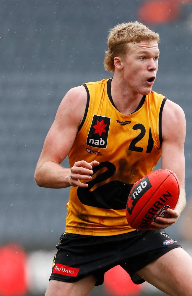 Reuben Ginbey is another from the strong Wesley production line. Picture: Dylan Burns/AFL Photos via Getty Images