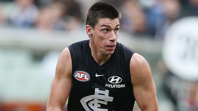 AFL Round 8. Carlton v Collingwood at the MCG. 10/05/2019.  Matthew Kreuzer of the Blues    .  Pic: Michael Klein.