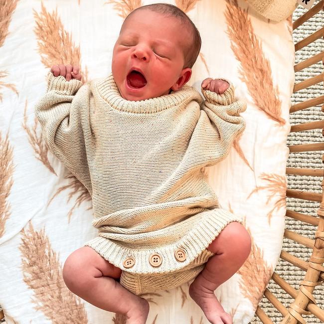 Illyana Poppy Drummond was born at her Banora Point home on April 15, 2021. Picture: Supplied.