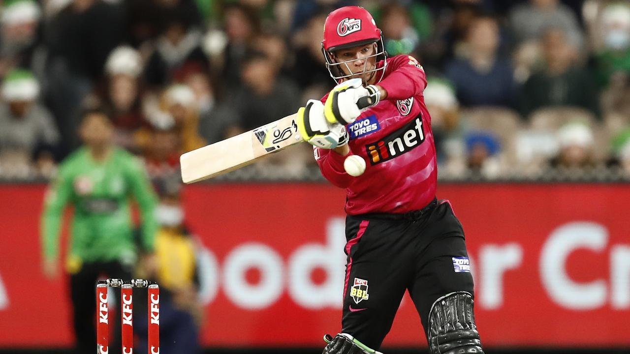 MELBOURNE, AUSTRALIA - DECEMBER 15: Josh Philippe of the Sydney Sixers bats during the Men's Big Bash League match between the Melbourne Stars and the Sydney Sixers at Melbourne Cricket Ground, on December 15, 2021, in Melbourne, Australia. (Photo by Darrian Traynor/Getty Images)