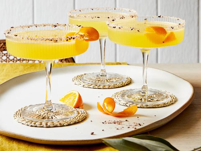 Chocolate and orange margarita cocktail.