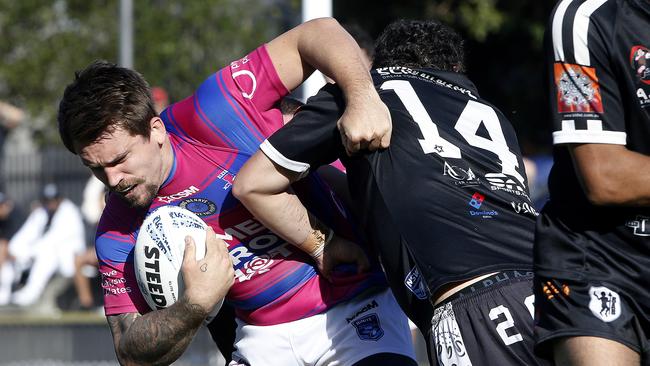 Alexandria Rovers' Tyler Brown with the ball. Picture: John Appleyard