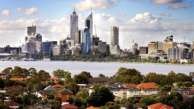 Perth’s CBD on the Swan River. The pandemic and economic problems have restarted the debate about Western Australia going its own way.