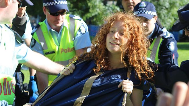 Police Strip Female Protester The Advertiser