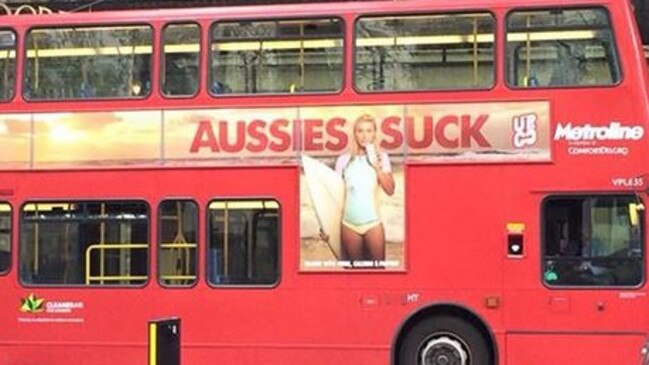 Katie Williams even adorned the side of a London bus. Picture: Supplied.