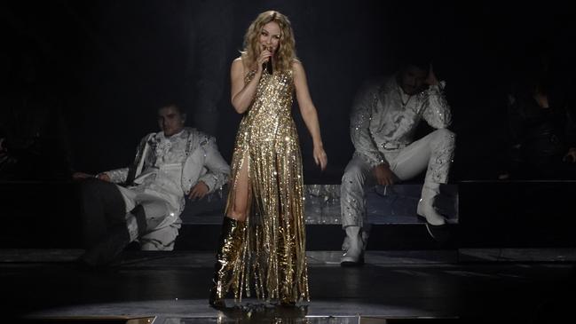 Kylie Minogue performs at her first Vegas residency. Picture: Backgrid/Michael Anthony