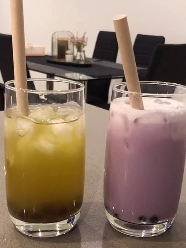 Boyle detailed her “fantastic” experience with the peach and taro flavours. Picture: TikTok