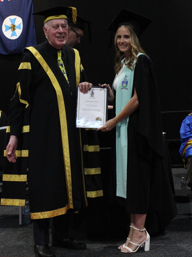 Rachael Barker graduated with a Bachelor of Paramedic Science at the CQUniversity graduation ceremony in Bundaberg on December 14, 2023.