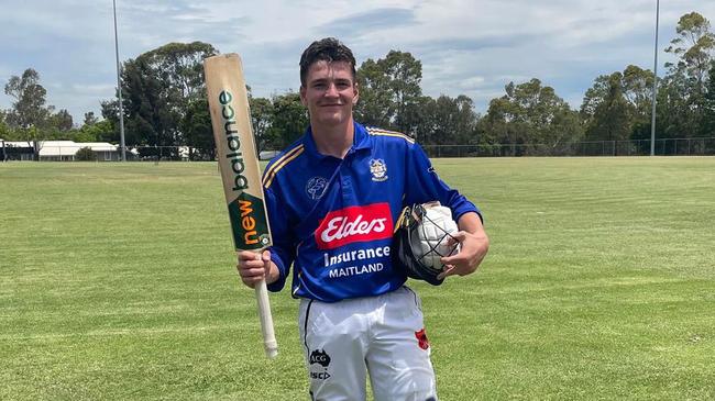 Harry Dunn has been a standout for Central North with the bat. Photo: Hunter Valley Region Cricket Council.