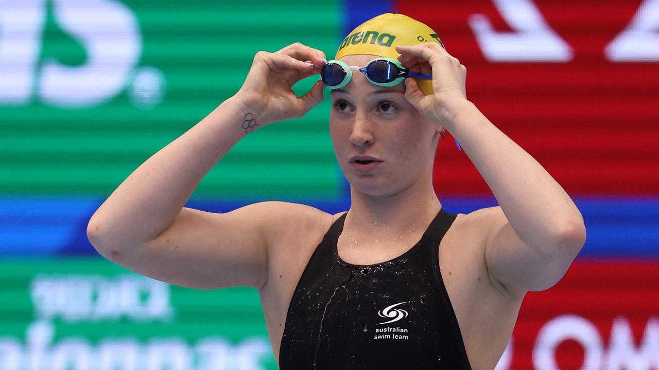 FUKUOKA, JAPAN - JULY 25: Mollie O'Callaghan of Team Australia prepares to compete in the Women's 200m Freestyle Semifinal on day three of the Fukuoka 2023 World Aquatics Championships at Marine Messe Fukuoka Hall A on July 25, 2023 in Fukuoka, Japan. (Photo by Sarah Stier/Getty Images)