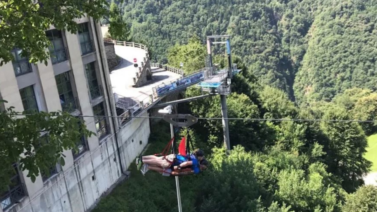 The zip line course where the horror ordeal unfolded in Italy