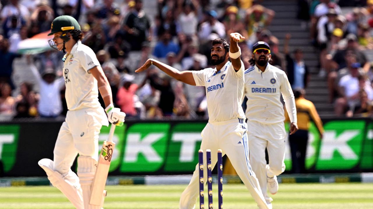 Jasprit Bumrah zeroed in on Sam Konstas’ batting weakness in the first Test. (Photo by William WEST / AFP)