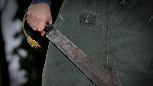 Man wielding a machete. Generic. Picture: iStock