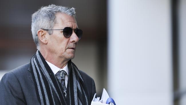 ACT DPP Shane Drumgold enters the Bruce Lehrmann Inquiry. Picture: Dylan Robinson