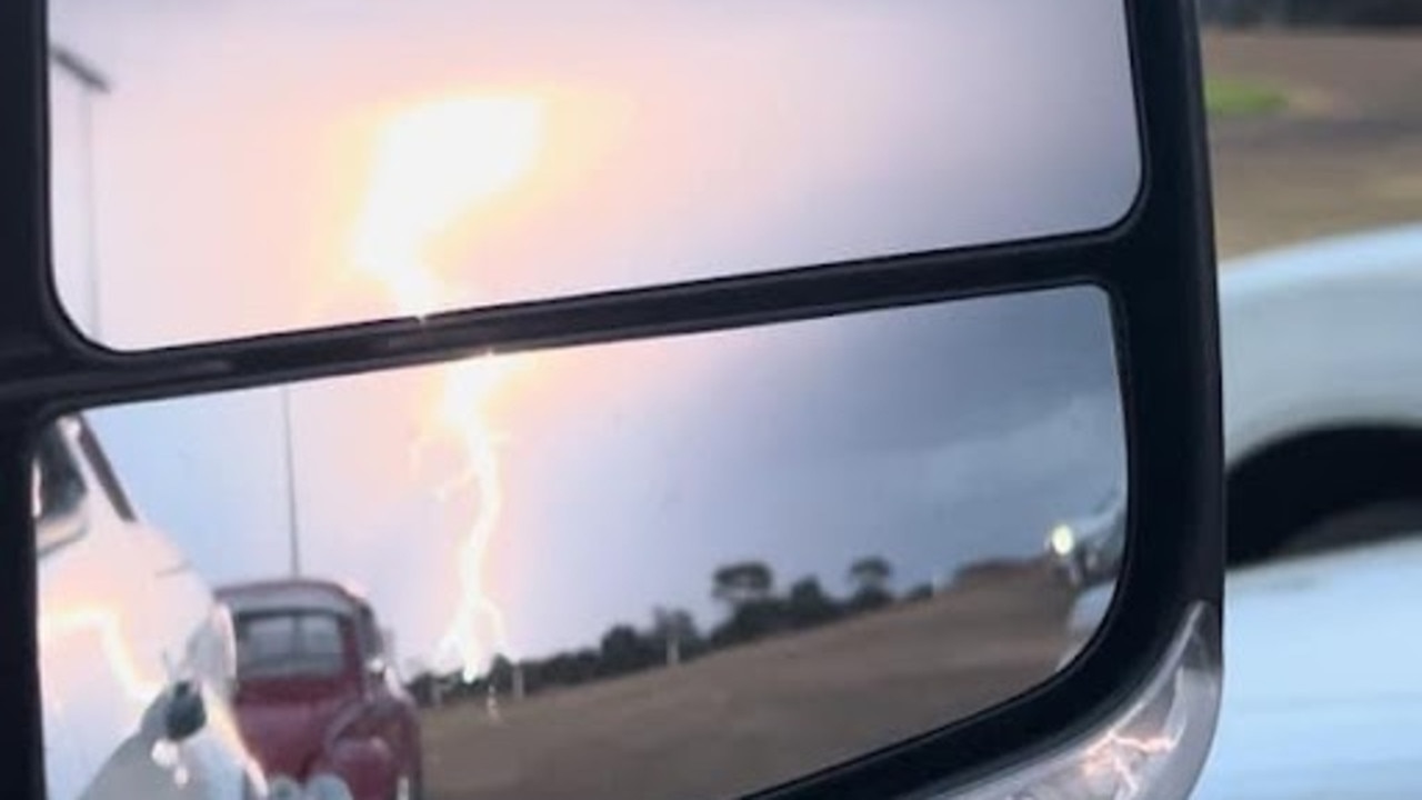 Lightning strikes in an August storm. Picture: Kally Groome