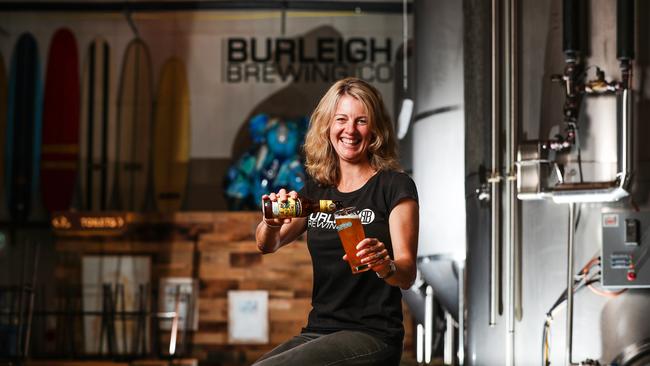 Peta Fielding CEO of Burleigh Brewing, the company she started with husband Brennan about 12 years ago. Peta is also immediate past president of the national independent Brewers Association. Picture: NIGEL HALLETT