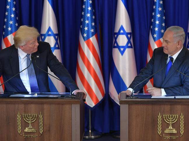 Donald Trump and Benjamin Netanyahu once had a good working relationship and it is hoped it can be rekindled. Picture: AFP