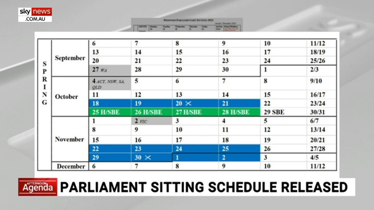 Parliamentary sitting week calendar for 2021 has ‘led to speculation