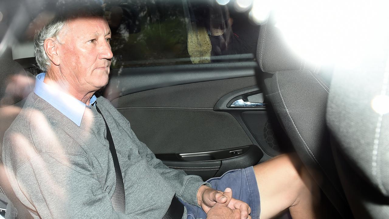 The media was on hand when Bill Spedding was arrested in April, 2015 – the charges were later dismissed and found to be malicious. Picture: AAP Image/Dan Himbrechts