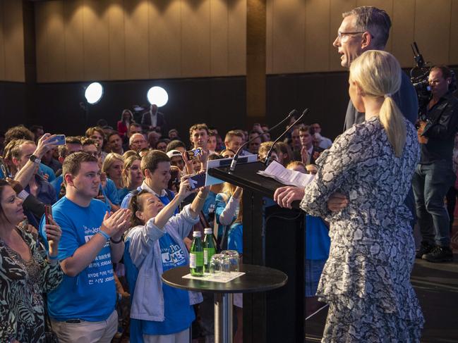 SYDNEY, AUSTRALIA, NCA Newswire, Saturday, 25 March 2023.Liberals Election Evening, ballroom at the Hilton Hotel Sydney.Picture: NCA Newswire/ Monique Harmer