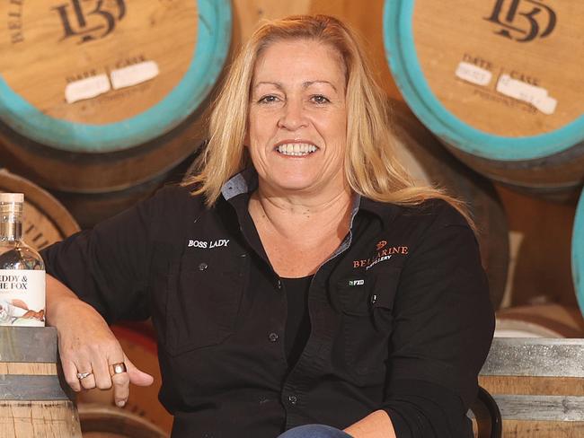 Lorelle Warren co-owner and co-founder of The Whiskery/ Bellarine Distillery has been inducted into the Australian Distillers Hall of Fame 2024. Picture: Alison Wynd