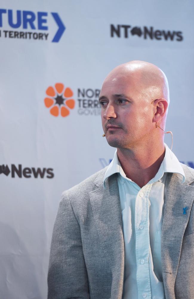 Glencore McArthur River Mine acting general manager Adam Hatfield speaks at the NT News' inaugural Future Northern Territory lunch. Picture: (A)manda Parkinson