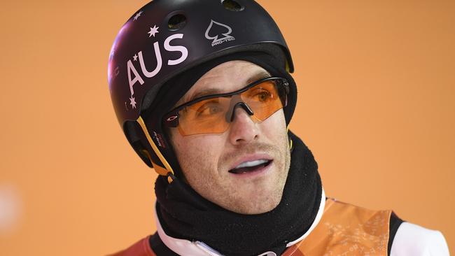 David Morris has advanced to tonight’s freestyle aerial final, where he will be one of 12 men vying for a medal. Picture: AAP