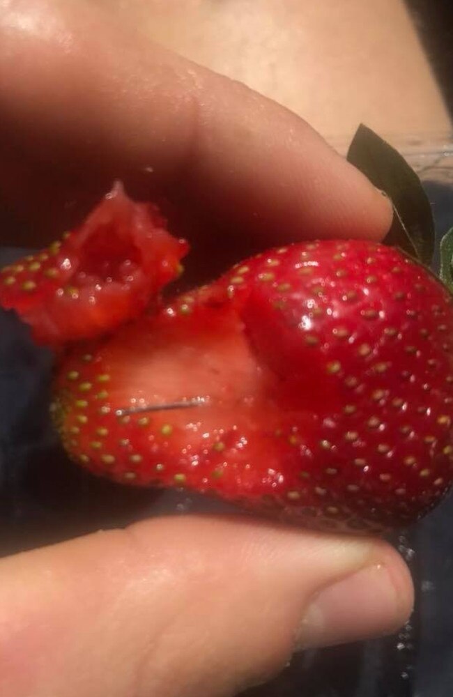 Hoani van Dorp was hospitalised after swallowing a needle in a strawberry. Picture: Facebook