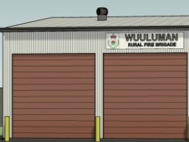 The proposed building of the rural fire station.