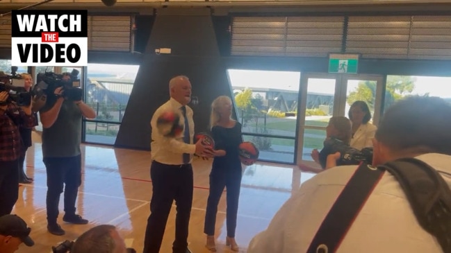 PM cops basketball to the face in Victoria