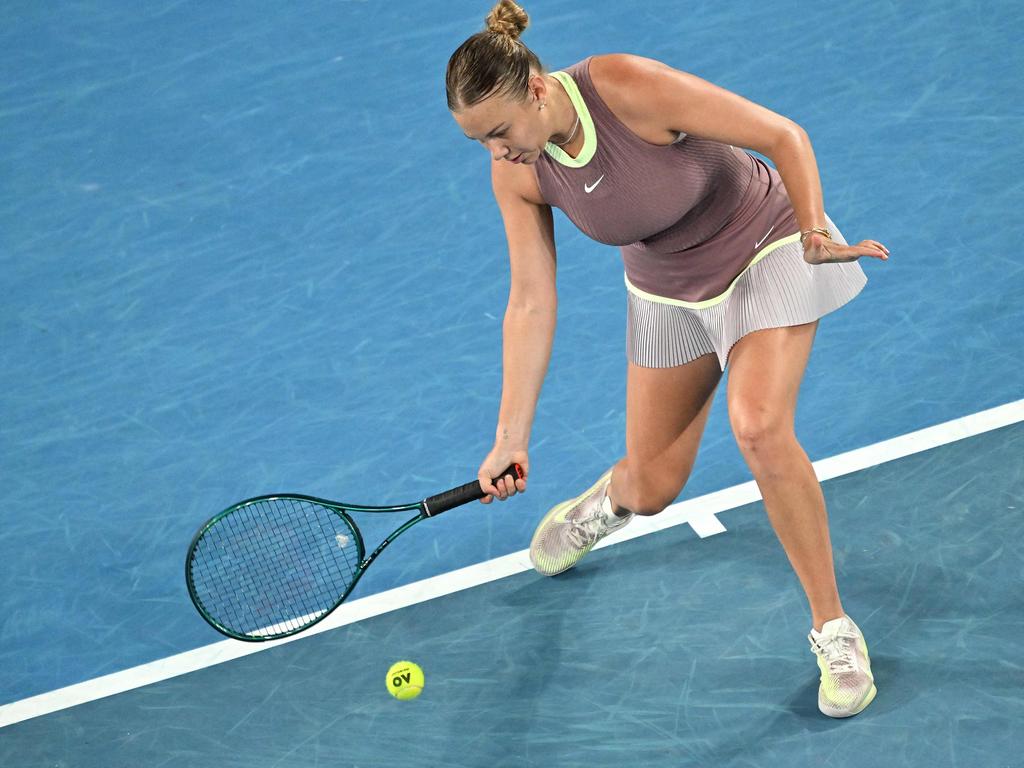 Amanda Anisimova lost in her fourth round at the AO. Picture: Paul Crock / AFP