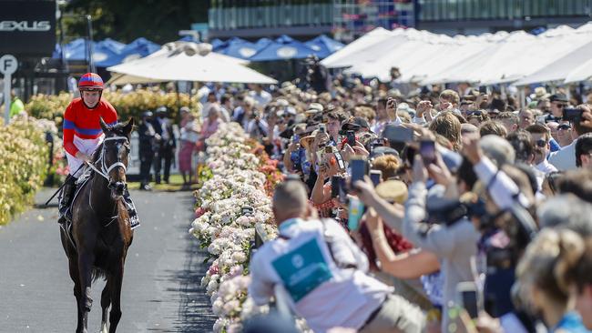 The spring racing carnival generates millions in accommodation and retail spending. Picture: Alex Coppel