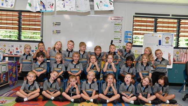 MY FIRST YEAR: Funny faces. Siena Catholic Primary School Preps. Picture: Patrick Woods.
