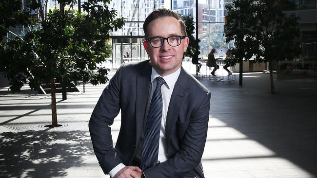 Qantas chief executive Alan Joyce at the Qantas HQ in Sydney. Picture: John Feder.
