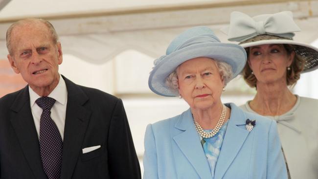 Queen Elizabeth II, Prince Philip and Lady Mountbatten (formerly Lady Braybourne and Lady Romsey) in 2007. Picture: Anwar Hussein Collection/ROTA/WireImage)