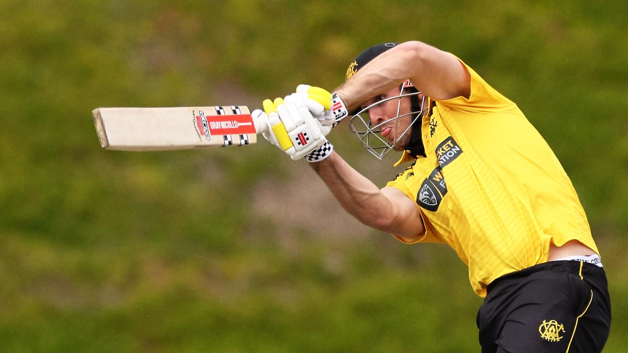 Mitchell Marsh made 100 for WA on Wednesday (Photo by Daniel Kalisz/Getty Images)