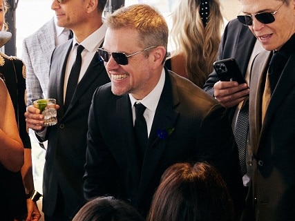 Damon appeared to enjoy his time inside the LANDMARK by Lexus marquee at the Birdcage. Picture: Supplied