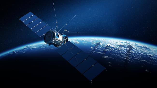 A communications satellite orbiting Earth. Picture: iStock