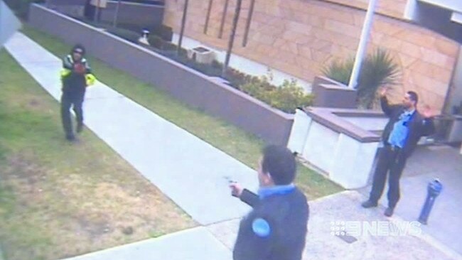 A CCTV still from the Dee Why Shooting outside the RSL club. Picture: Supplied